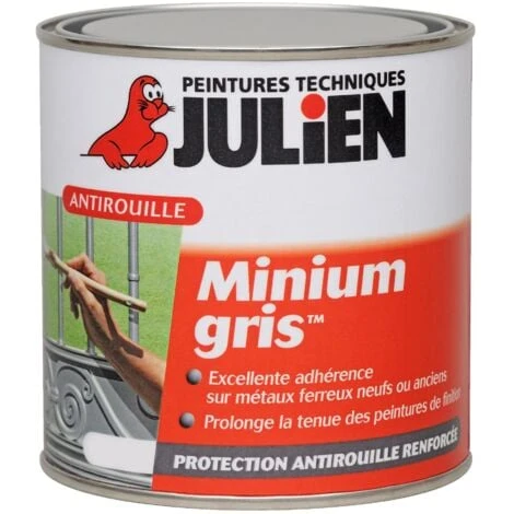 Peinture Minium Gris - Primaire Antirouille Mat 0,5 L - Julien