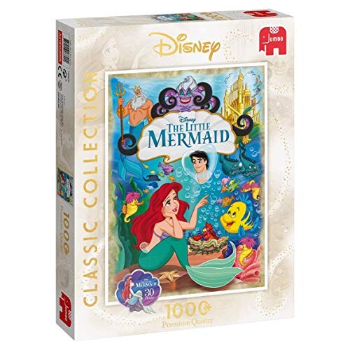 JUMBO- Classic Collection The Little Mermaid 1000 pcs Disney, 18822, Multicolore