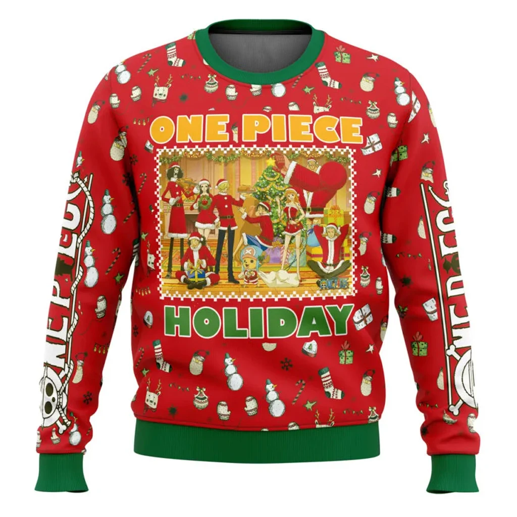 Straw Hat Crew Christmas Ugly Sweater Happy Holidays | One Piece Universe Store