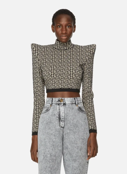 Haut crop à motif | Multicolore