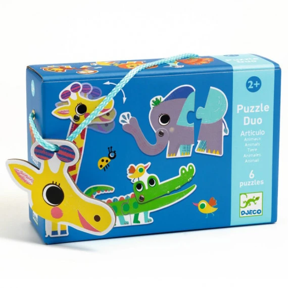 6 puzzles duo "Articulo animaux" DJECO 