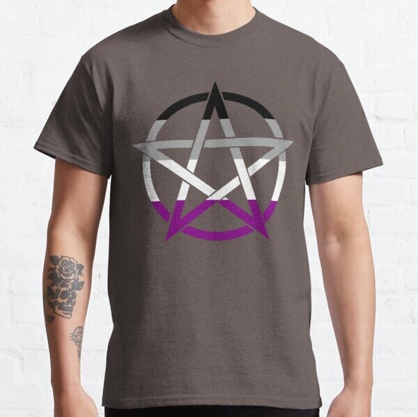 Asexual Pride Pentagram - Gift for Asexual Wiccans, Neopagans and Witches | T-shirt classique