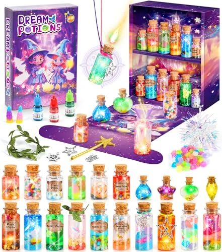 Subtail Potion Magique Enfant - Magic Fabulous Potion - 20 Bouteilles Potion Magique - Cadeau Fille 6 7 8 9 10 11 12 Ans - Kits de Loisirs CréAtifs Jouet Fille 6-12 Ans Elfe Magique de l'eau