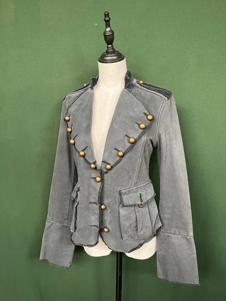 Onyx blazer cotone grigio- nero S