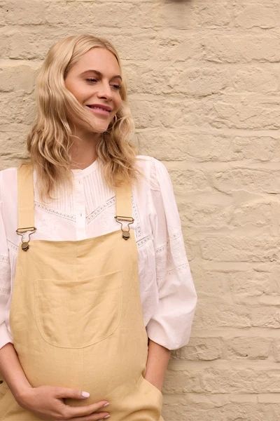 Poppy Delevingne X Clary & Peg Doris Dungarees Lemon Yellow