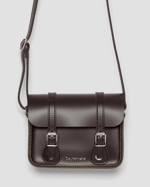 DR MARTENS Sac bandouli&egrave;re en cuir 18 cm