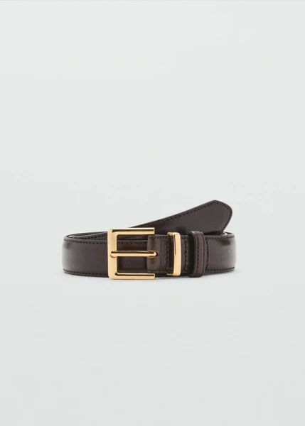 Ceinture cuir boucle carrée