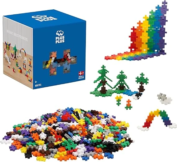 Plus-Plus - Boîte de 600 Pièces Jeux de Construction Basic, PP3310