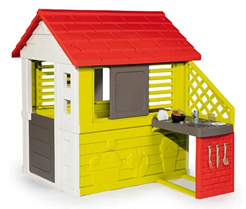 Smoby - Maison pour Enfant Nature II avec Cuisine et Accessoires (810713) Maison Enfant, A2103306, Coloré