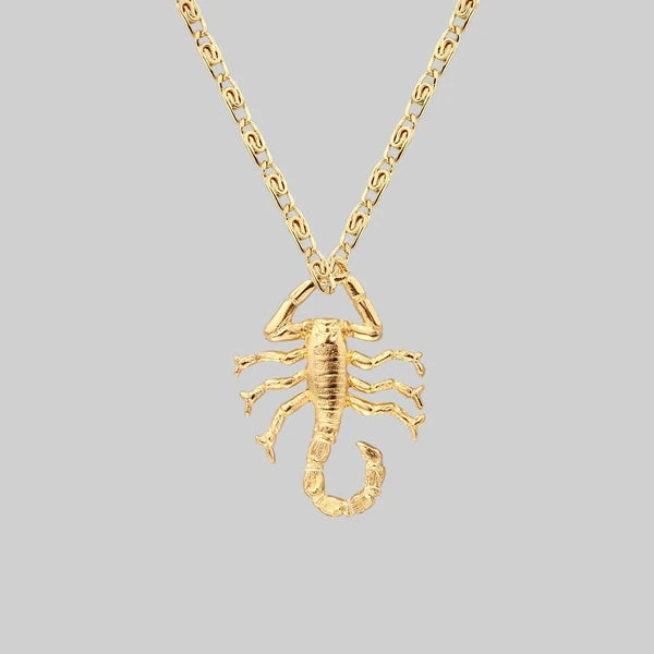 NOXIOUS. Scorpion Charm Necklace - Gold