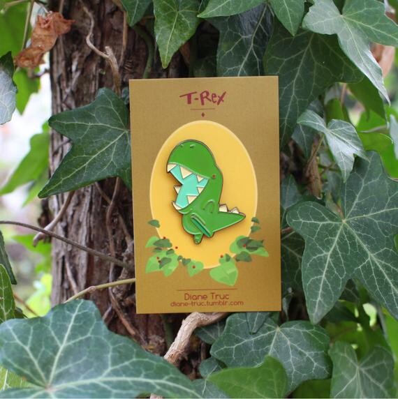 T-Rex enamel pin (embossed)