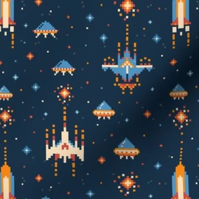 8-bit vintage video game Fabric | Spoonflower
