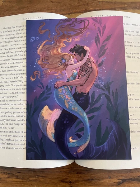 Elriel Mermay Print - Elain et Azriel AU (ACOTAR) Sarah J Maas Art sous licence officielle