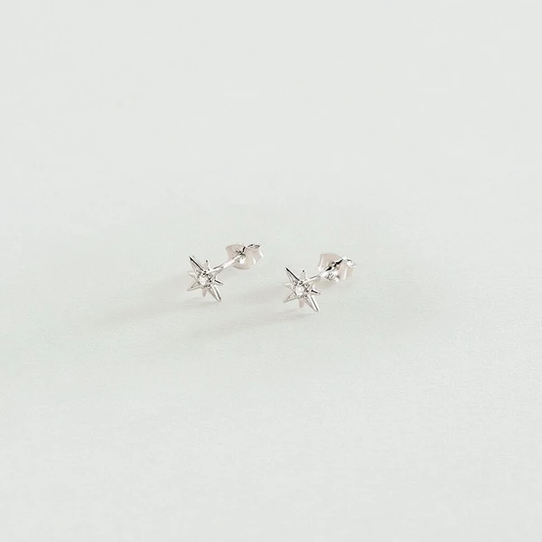 Stud earrings OURSE - Crystal / Silver