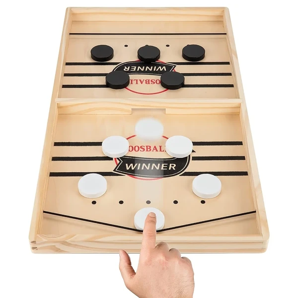 Jeu de société en bois Fast Puck et Sling Puck, jeu de fête gagnant, famille, interaction des parents, anniversaire, Noël, cadeau Helloween - AliExpress 26