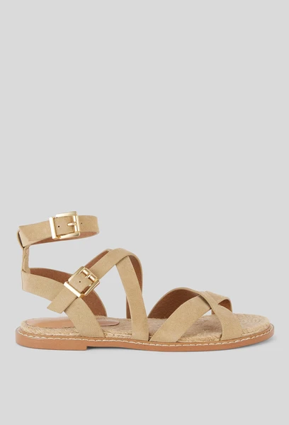 Sandales semelle corde, cuir responsable