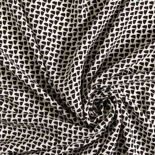 Tissu pour chemisier Graphique abstrait – crème/noir - Idéal pour Tuniques