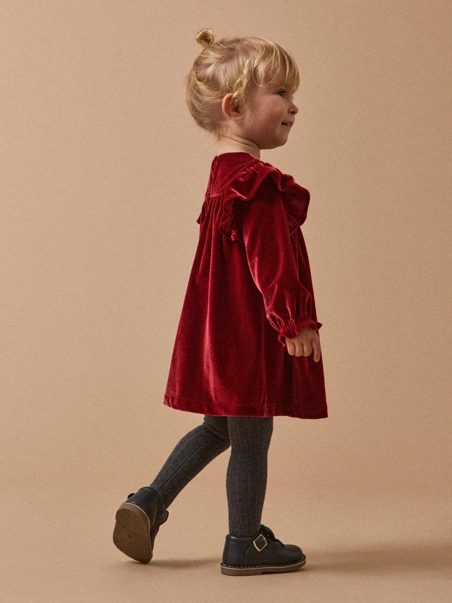 Robe en panne de velours bébé