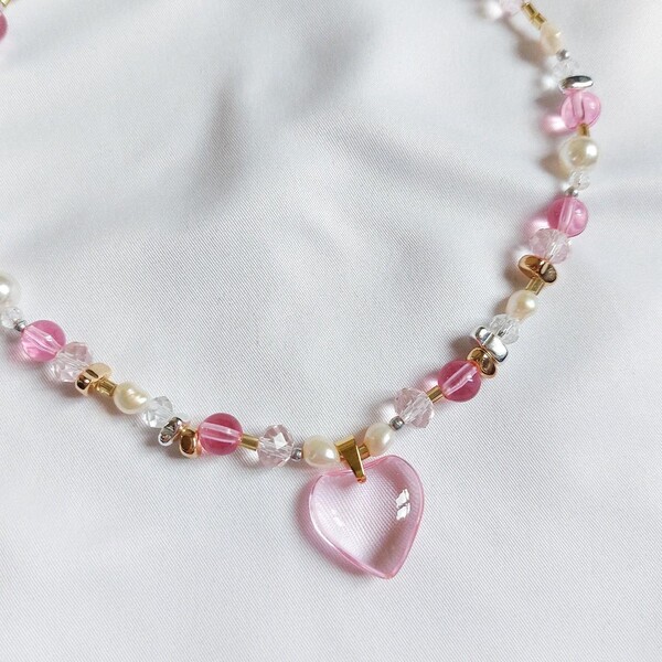 Upcycled necklace "my eternity". 💗✨️ It was made with...