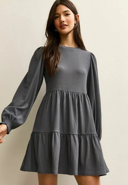 CRINKLED MINI - Robe de jour - dark grey