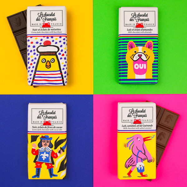 Assortiment de 4 mini tablettes - Bio - Le chocolat des Français