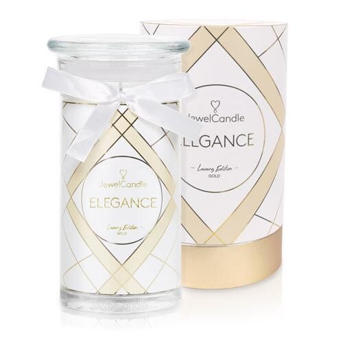Elegance : bijou en or véritable dans une bougie sur 100 | JewelCandle