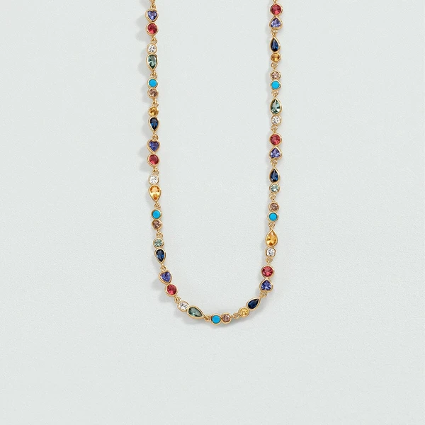 Collier ras du cou CANDY - Multicolore / Doré