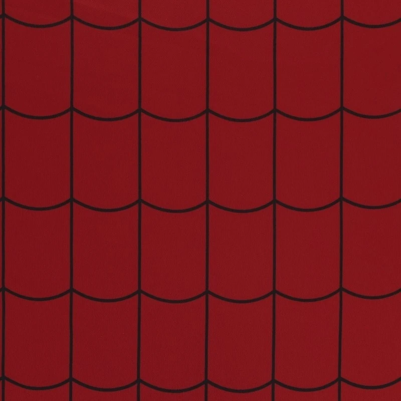 Tissu Toile Fantaisie Imprimée Rouge - Tissus des Ursules