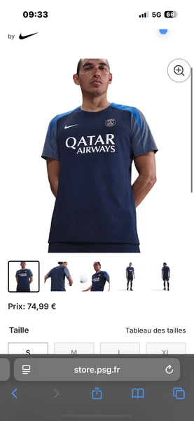 Haut d'entraînement PSG Nike Elite Dri-FIT ADV 25/26 - Bleu