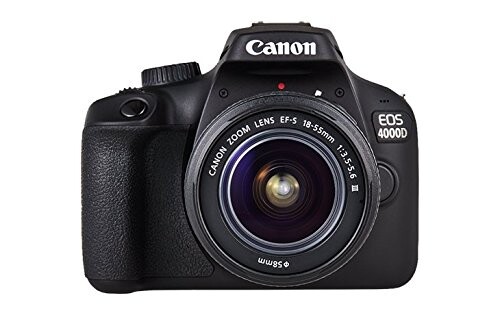 Canon EOS 4000D Appareil Photo avec Objet EF-S 18-55mm III, 18 MP, Noir