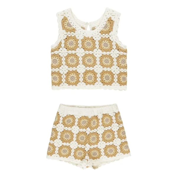 Ensemble Top et Short Maille | Ecru