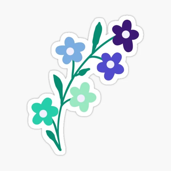 Fleurs subtiles d'hommes gais. Fleurs MLM. hommes aimant les fleurs des hommes. fleurs mlm gay 2 | Sticker