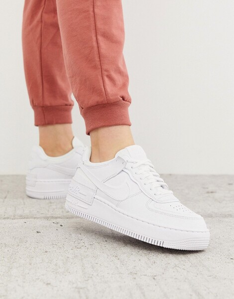Nike - Air Force 1 Shadow - Baskets - Blanc triple