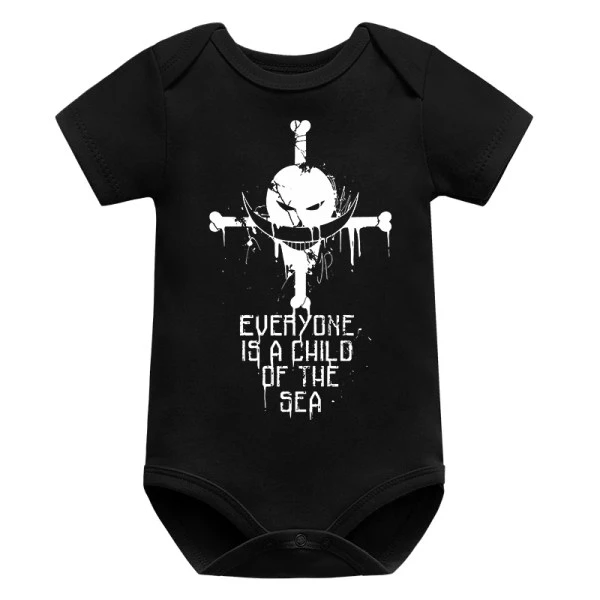 Whitebeard Jolly Roger Bodysuit Babies: Everyone is a Child of the SEA!