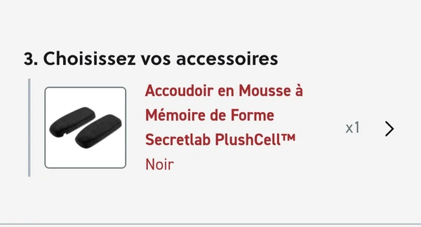 Secretlab Accoudoirs/armrests 