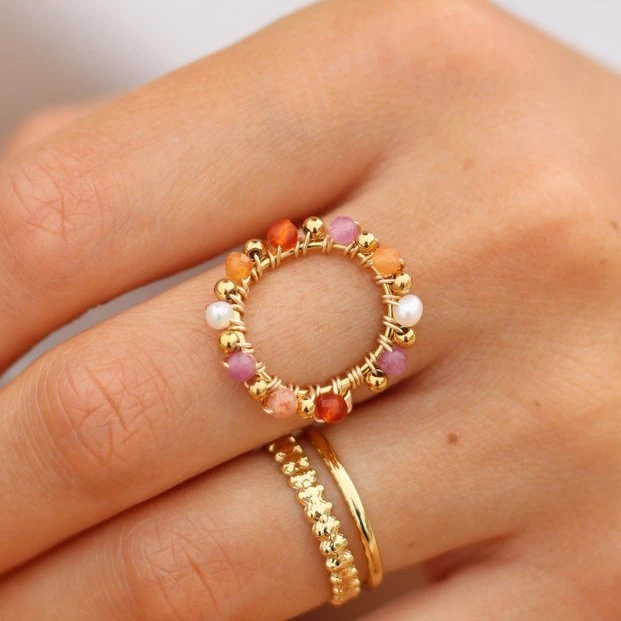 Bague Tissée - Orange