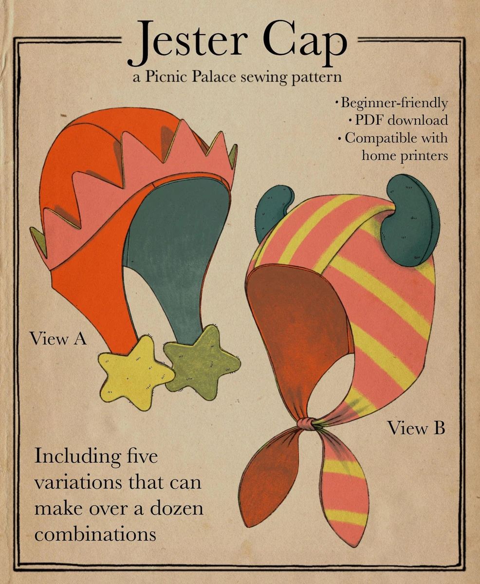 Picnic Palace's Jester Cap Sewing Pattern