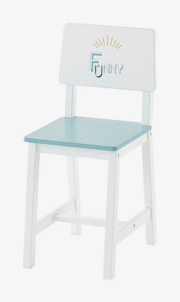 Chaise enfant LIGNE FUNNY blanc clair bicolor/multicolor - Vertbaudet