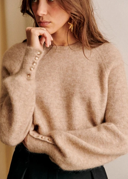 Pull Louise beige taille S - Sézane
