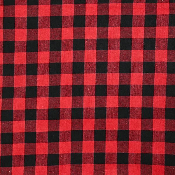 Coton Vichy 2 cm rouge et noir