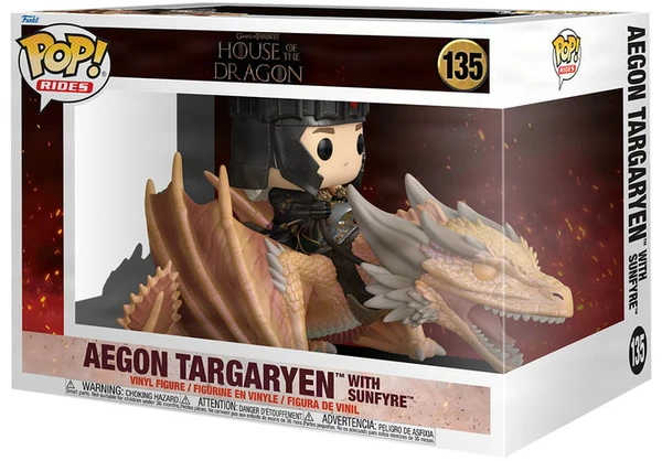 Figurine Funko Pop House of the Dragon #135 Aegon Targaryen avec Sunfyre