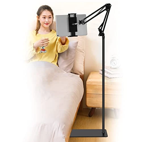 SAMHOUSING – Support de tablette réglable universel rotatif à 360 degrés en métal pour iPad/iPhoneX/iPad Pro ou autres appareils de 4,5 à 12,9 pouces (noir)