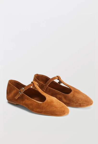 Salomés double brides en cuir