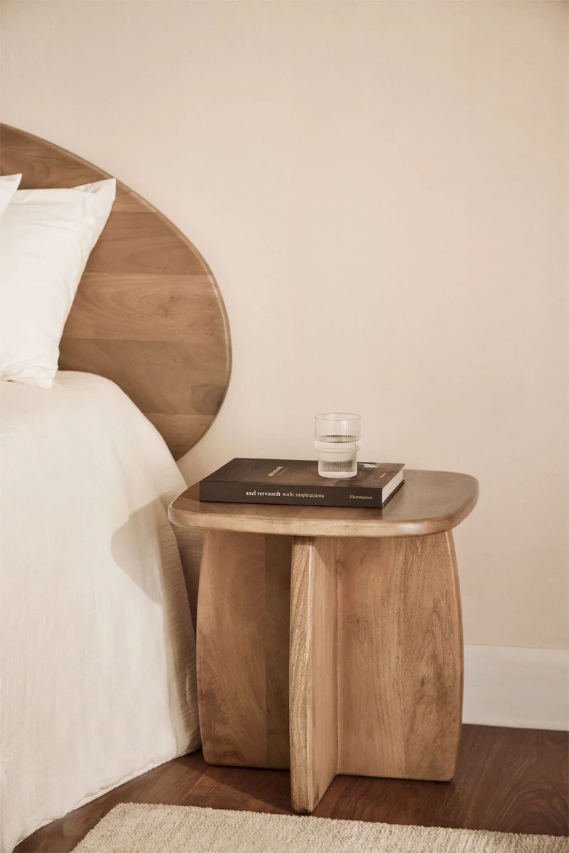 Lot de 2 tables de chevet 45x45 cm en bois de manguier Agathe