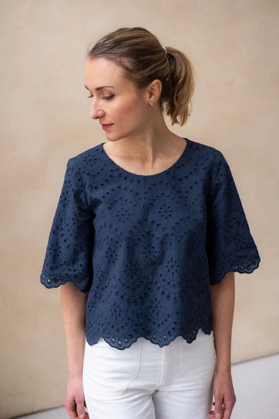 Joli Kit Couture - Top Mia broderie anglaise