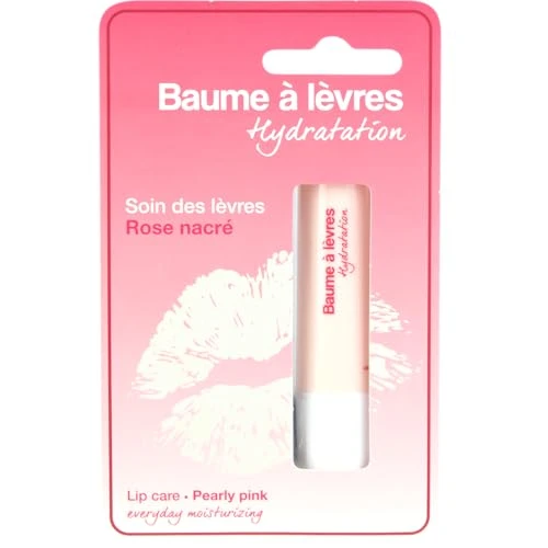 Baume à Lèvres Hydratation - Reflet Rose Nacré - Hydratation Intense et Élégance Naturelle - Soin pour des Lèvres Douces et Sublimées - Lip Balm Éclat Naturel, Confort French Tendance