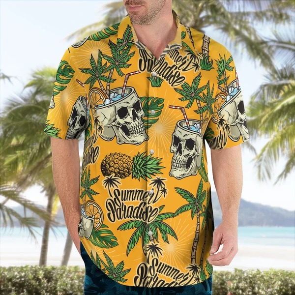Skull Hawaiian Shirt Button Up New Collection 2025 | Tropi Hawaiian Shirts