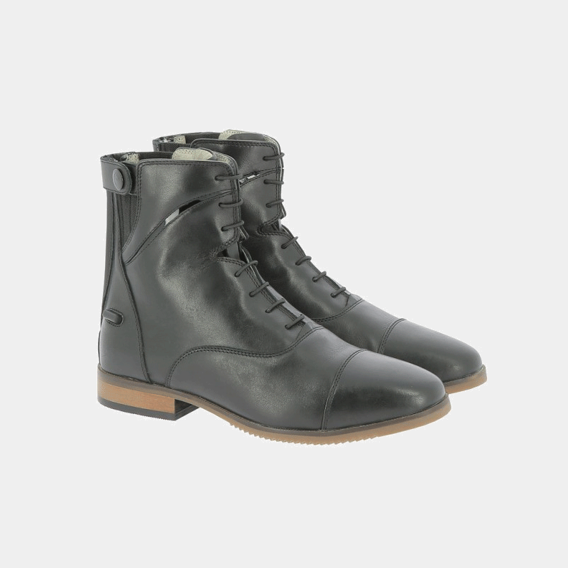 Equithème - Boots d'équitation Wavy lacet/ zip noir