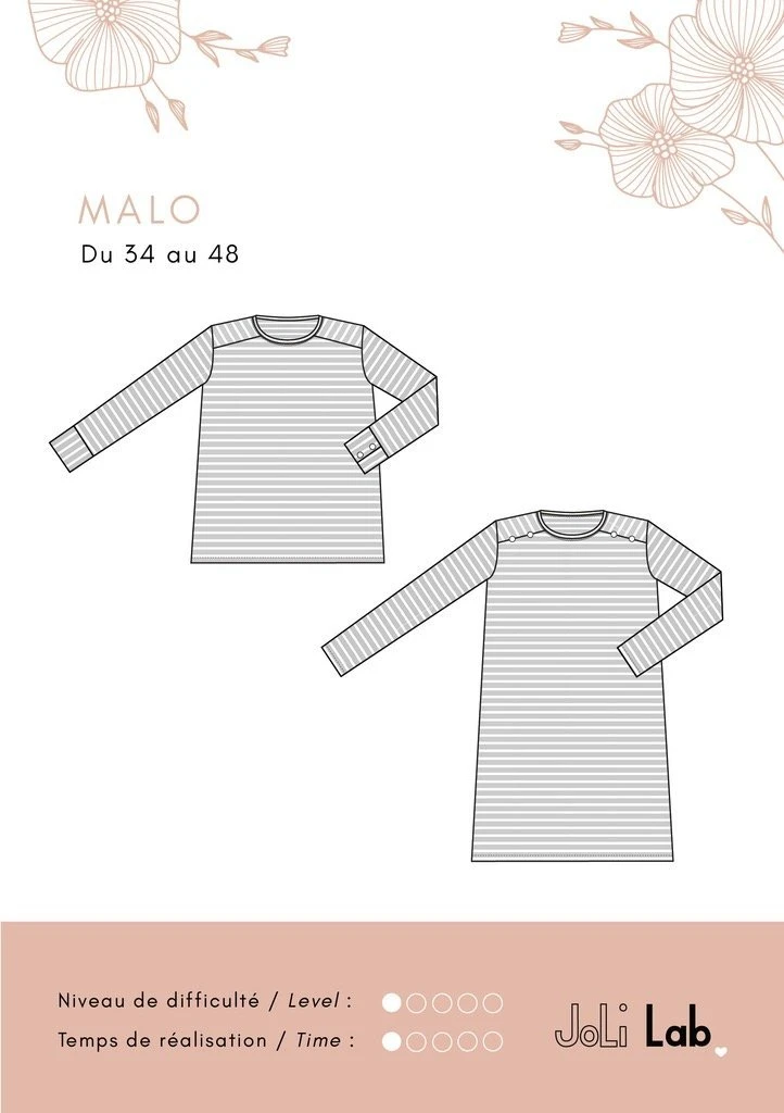 Marinière Malo - Patron Couture PDF ou Pochette