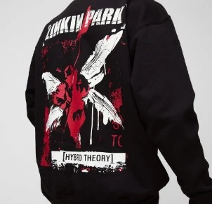 Sweat oversize imprimé à imprimé Linkin Park | boohooMAN FR